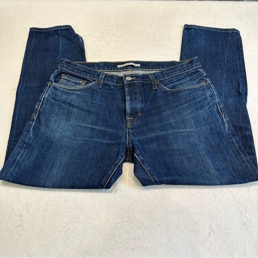 VINCE Button Fly Modern Slim Straight Leg Denim Jean, size 34.